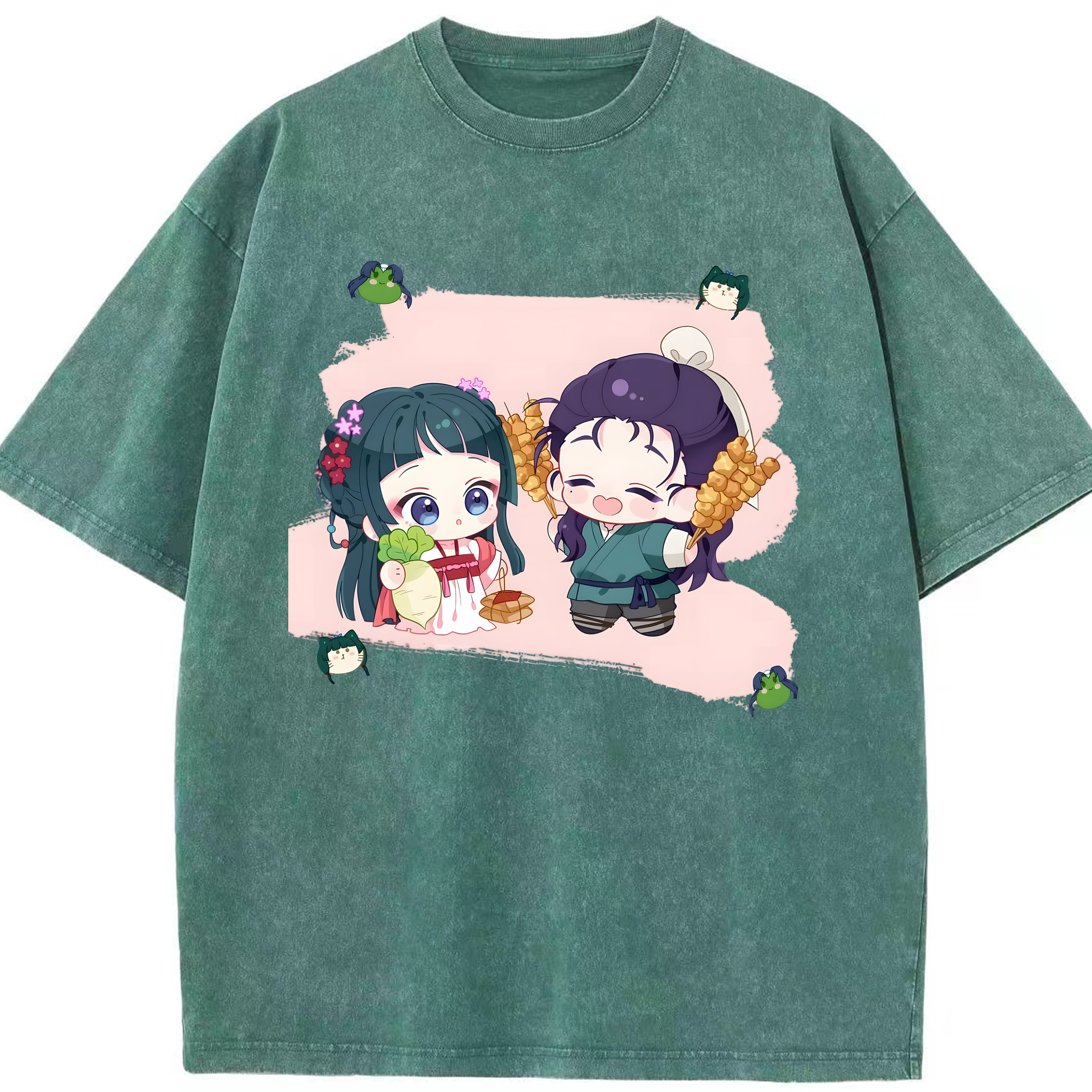 （画像用） 薬屋のひとりごと The Apothecary Diaries 綿100% ヴィンテージ風 半袖Tシャツ（フロントプリント）